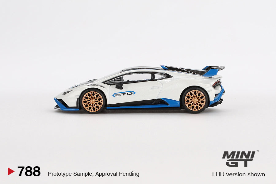 Mini GT Lamborghini Huracán STO Bianco Asopo RHD - MGT00788-R