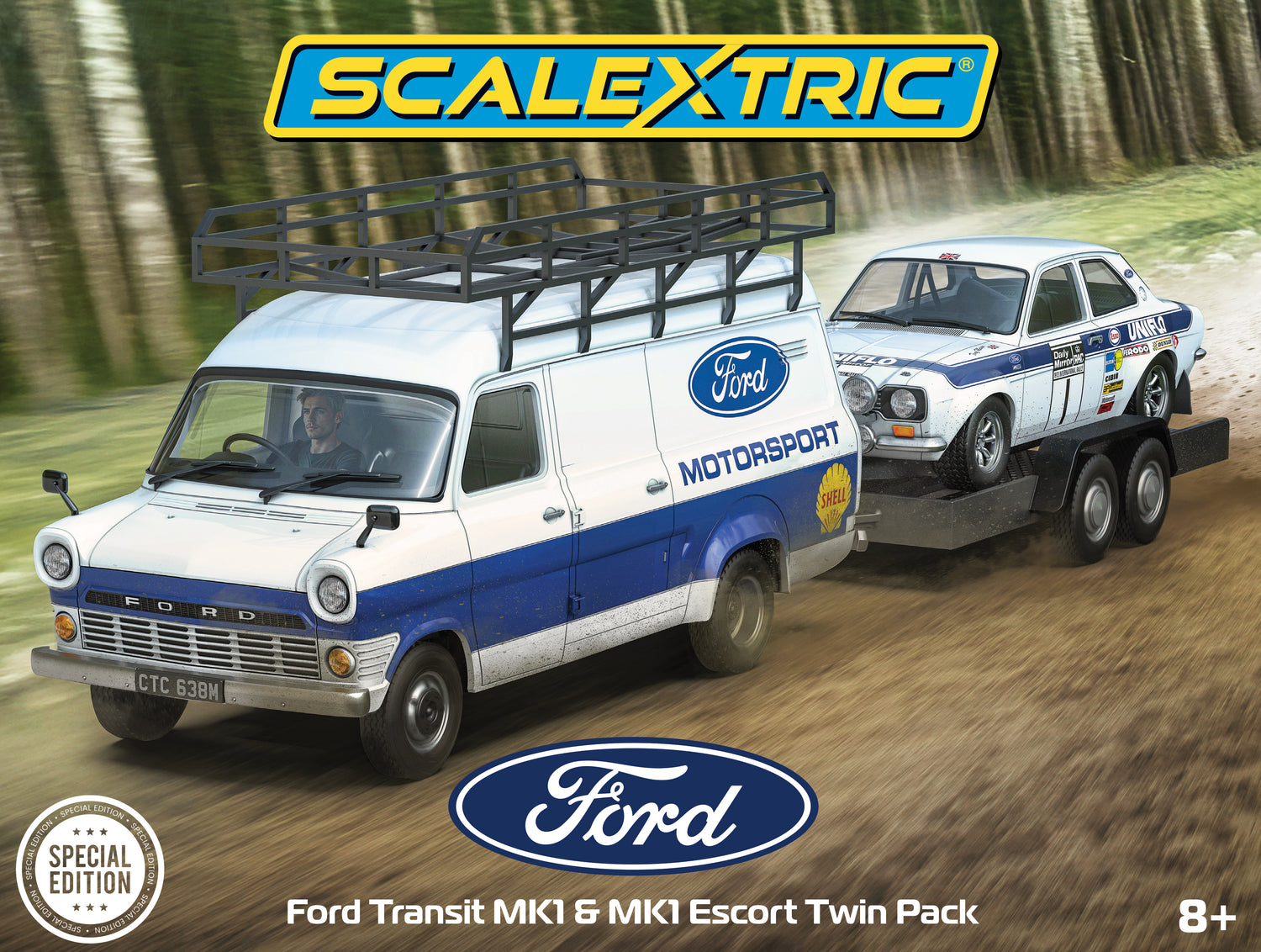 Scalextric Ford Motorsport Transit and Escort Mk 1 - Twin Car Pack C4649A