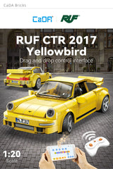 CaDA RUF CTR 2017 Yellowbird - RC Dual Mode Control - 1:20 222 pieces Brick Model Kit C51079W