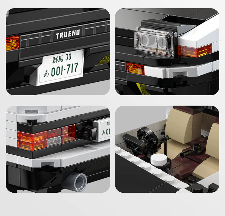 CaDA Initial D 1:20 AE86 Trueno 325 Pieces Brick Model Kit C51086W