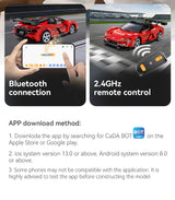 CaDA BYD Yangwang U9 Electric Super Coupé - RC Dual Mode Control - 1:20 299 Pieces Brick Model Kit C51099W