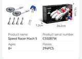 CaDA Speed Racer Mach 5 Car 1:24 294 Pieces Brick Model Kit C55087W