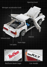 CaDA Ryosuke Initial D Mazda RX-7 1:12 FC3S 1552 Pieces Brick Model Kit C61022W