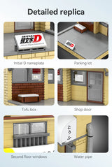 CaDA Initial D Fujiwara Tofu Shop 414 pcs Brick Model Kit C61033W