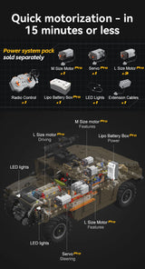 CaDA Humvee 1:8 3935 Pieces Brick Model Kit C61036W