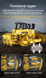 CaDA RC Heavy Bulldozer 1:16 2826 Pieces Brick Model Kit C61056W