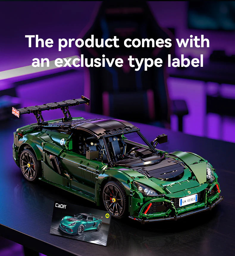 CaDA Master Lotus Exige Cup 430 1:8 3730 Pieces Brick Model Kit C61511W