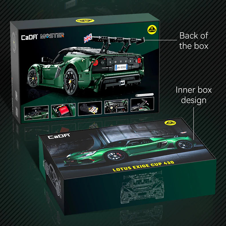 CaDA Master Lotus Exige Cup 430 1:8 3730 Pieces Brick Model Kit C61511W