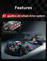 CaDA Master Audi RS6 Avant C8 (2019) 1:8 4663 Pieces Brick Model Kit C61515W