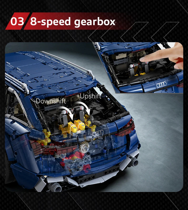CaDA Master Audi RS6 Avant C8 (2019) 1:8 4663 Pieces Brick Model Kit C61515W