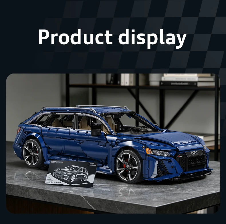 CaDA Master Audi RS6 Avant C8 (2019) 1:8 4663 Pieces Brick Model Kit C61515W