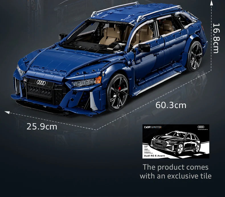 CaDA Master Audi RS6 Avant C8 (2019) 1:8 4663 Pieces Brick Model Kit C61515W