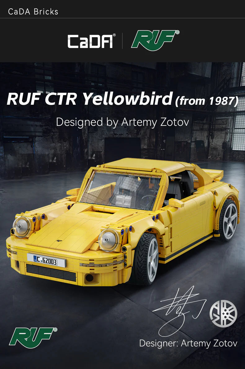 CaDA RUF CTR 2017 Yellowbird 1:12 1515 Pieces Brick Model Kit C62003W