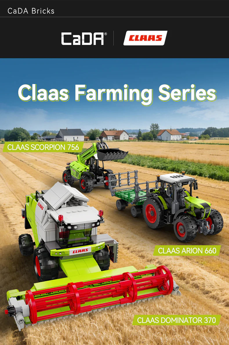 CaDA CLAAS Dominator 370 Combine Harvester 348 Pieces Brick Model Kit C65014W