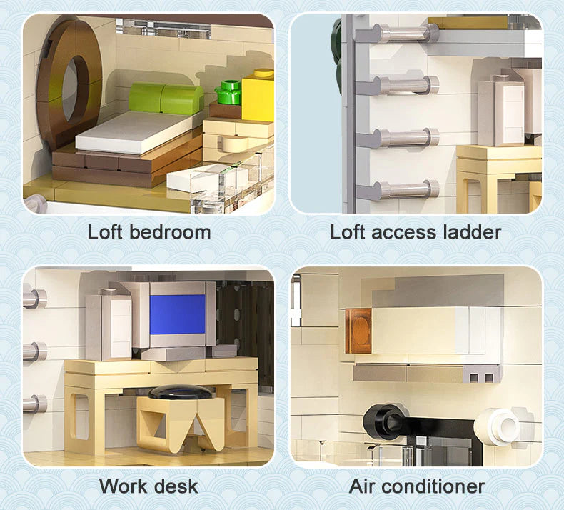 CaDA Japanese Steamed Bun Shop 1108 pcs Brick Model Kit C66006W