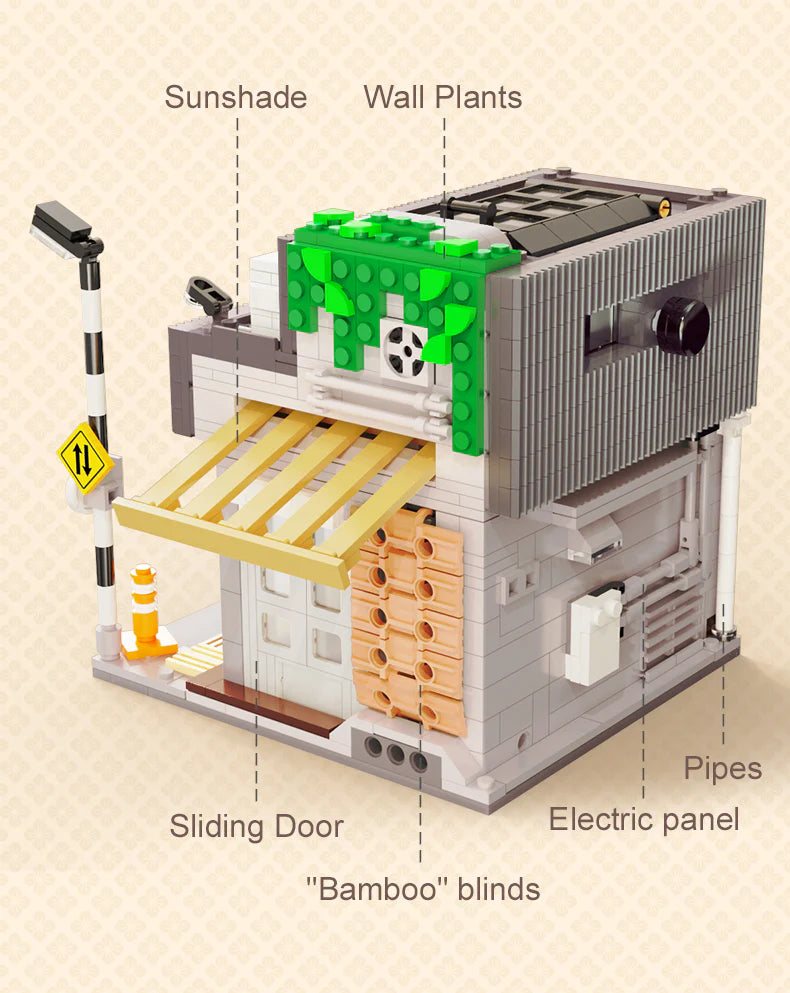 CaDA Japanese Summer Coffee House 1116 pcs Brick Model Kit C66007W