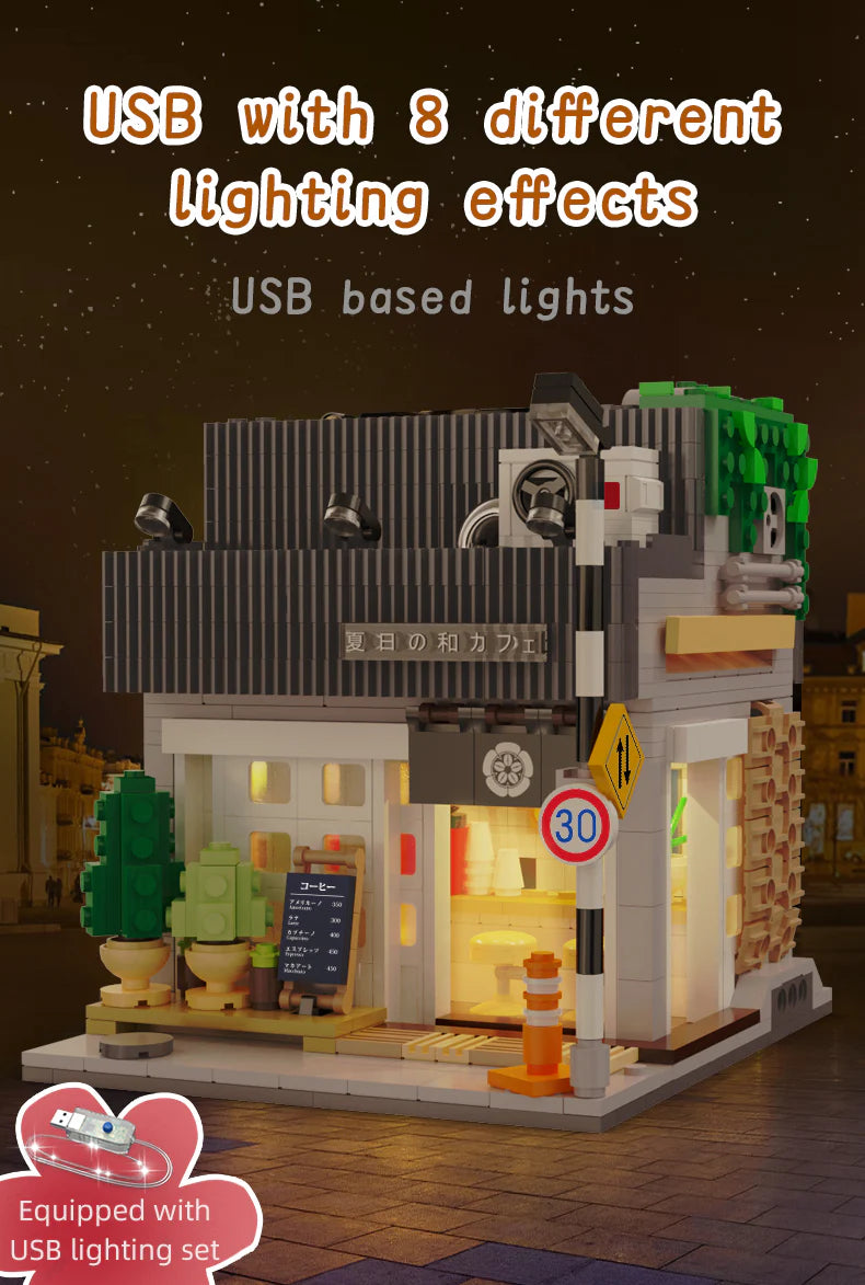 CaDA Japanese Summer Coffee House 1116 pcs Brick Model Kit C66007W