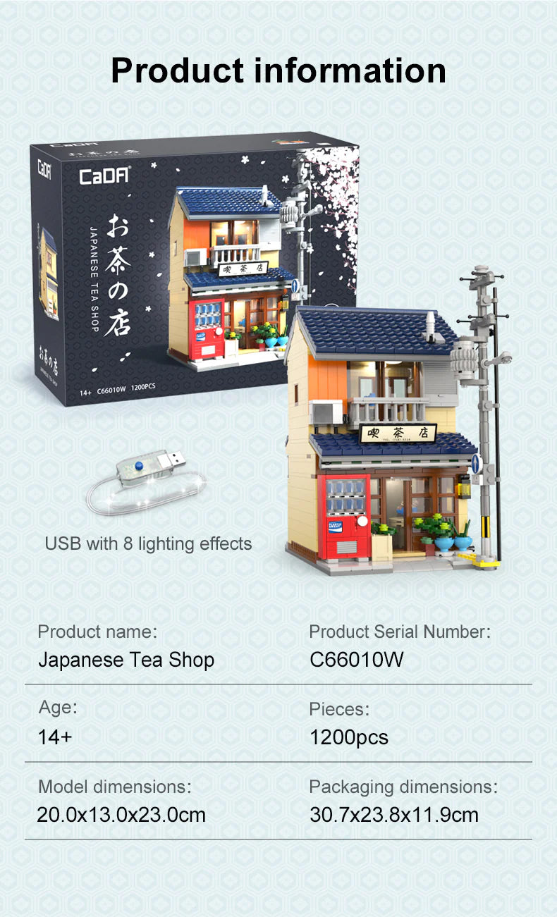CaDA Japanese Kissaten Tea Shop 1200 pcs Brick Model Kit C66010W