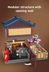 CaDA Japanese Sento Bathhouse 1249 pcs Brick Model Kit C66012W