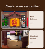 CaDA Japanese Sento Bathhouse 1249 pcs Brick Model Kit C66012W