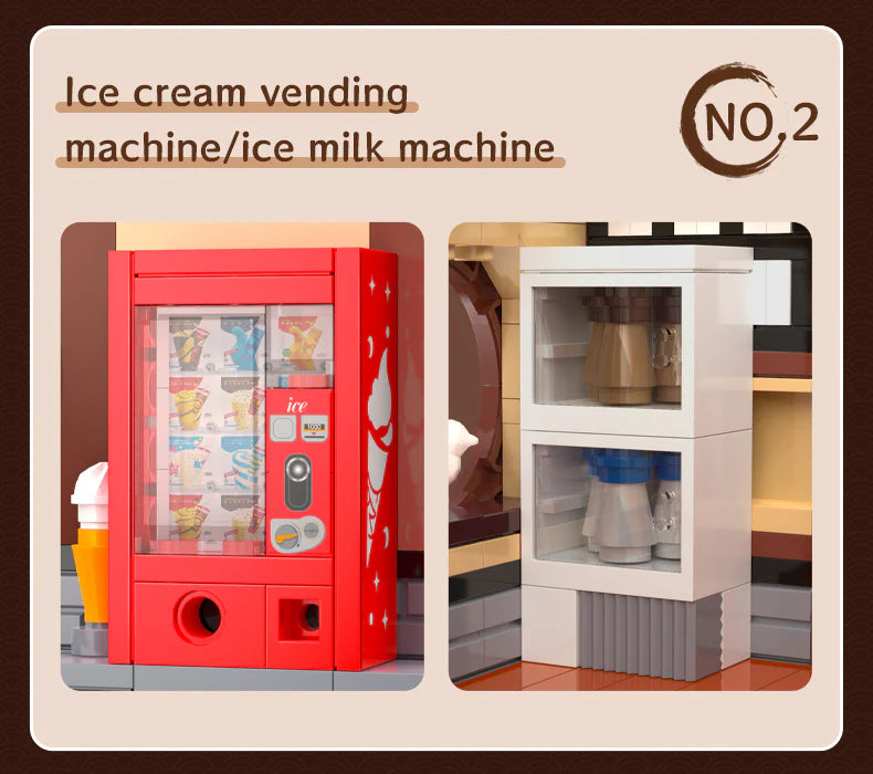 CaDA Japanese Sento Bathhouse 1249 pcs Brick Model Kit C66012W