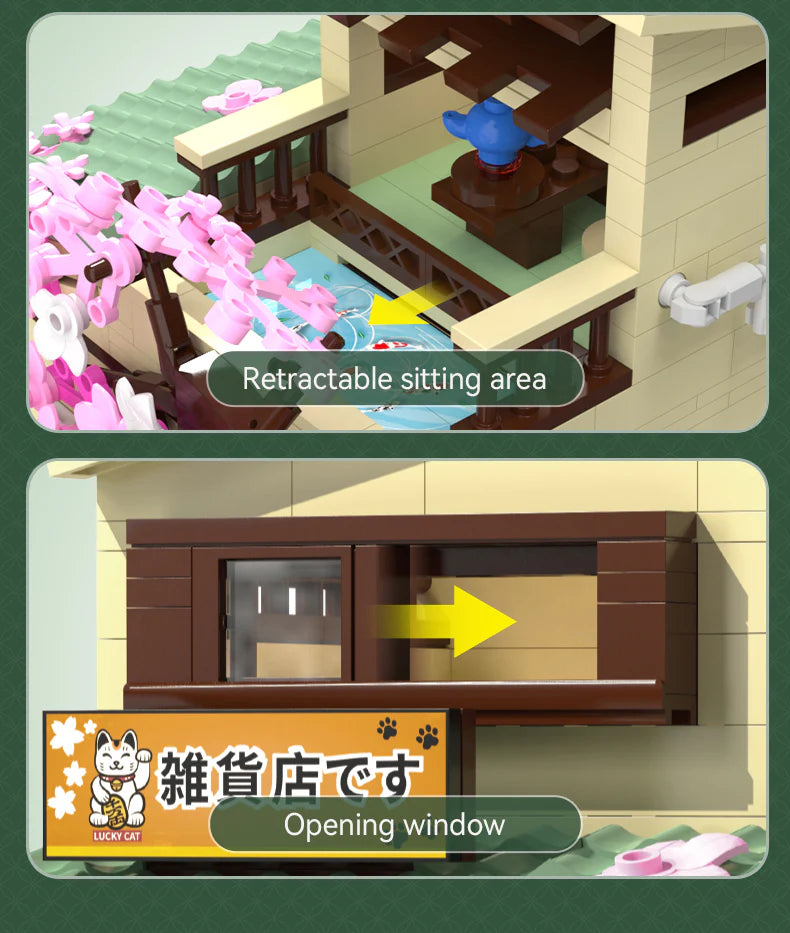 CaDA Kitty's Japanese Grocery Store 921 pcs Brick Model Kit C66015W