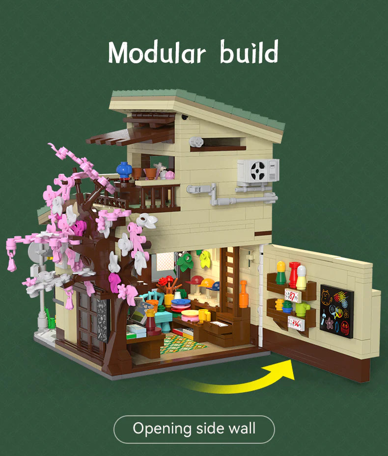 CaDA Kitty's Japanese Grocery Store 921 pcs Brick Model Kit C66015W