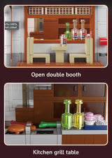 CaDA Japanese Corner Yakitori Izakaya Restaurant Bar 1195 pcs Brick Model Kit C66019W