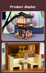 CaDA Japanese Corner Yakitori Izakaya Restaurant Bar 1195 pcs Brick Model Kit C66019W