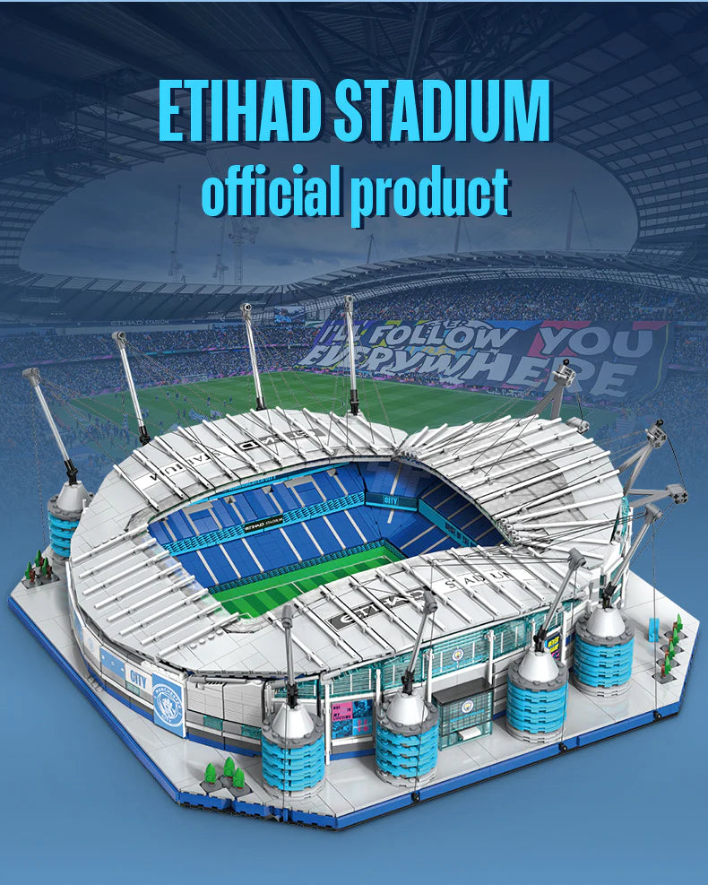 CaDA Manchester City Etihad Stadium - Official License - 4473 Pieces Brick Model Kit C66022W