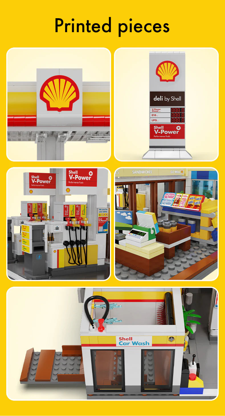 CaDA Shell Retail Station 1309 Pieces Brick Model Kit C66026W