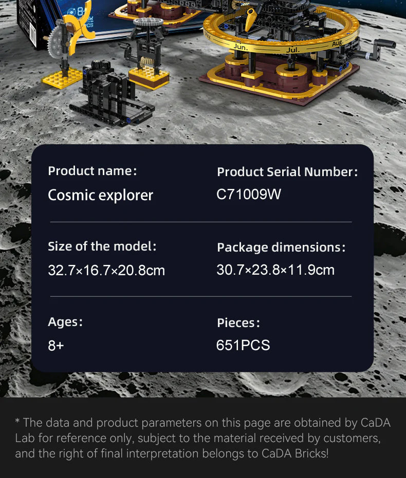 CaDA Mini Mechanical Solar System 651 Pieces Brick Model Kit C71009W