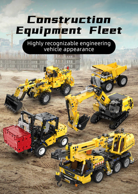5 x construction vehicles available from CaDA image