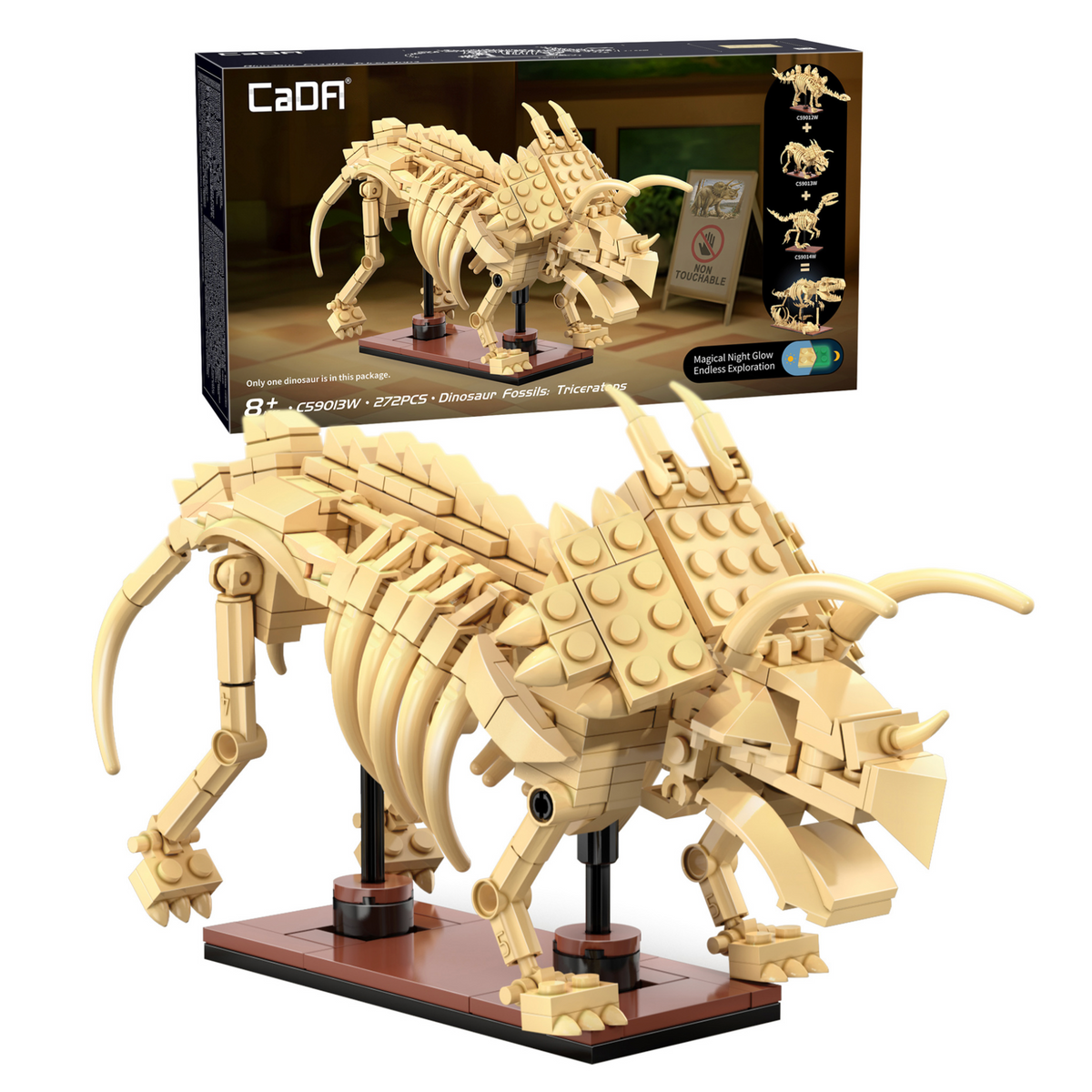 CaDA Creative Series Dinosaur Fossils: Triceratops - 272 pcs C59013W ...