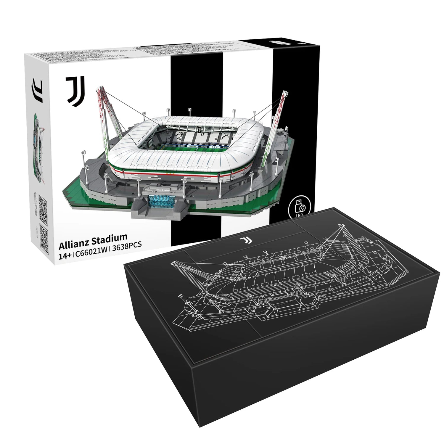 CaDA Juventus Allianz Stadium - Official License - 3638 Pieces Brick Model Kit C66021W