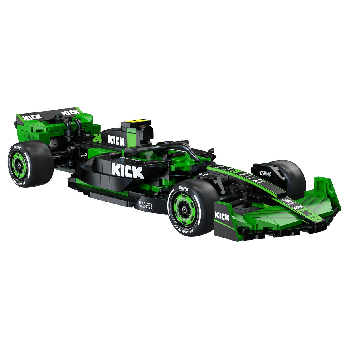 Built up image front angled view