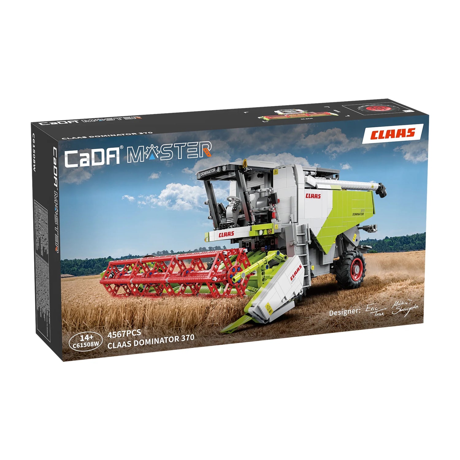 CaDA Master CLAAS Dominator 370 Combine Harvester - RC Control - 1:17 4567 Pieces Brick Model Kit C61508W
