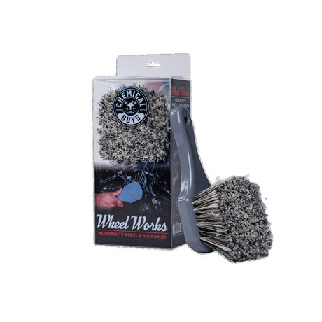 Chemical Guys Wheel Works Medium Duty Wheel & Body Brush - Grey