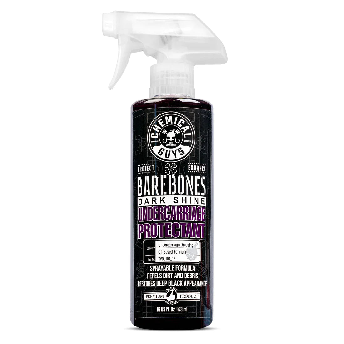 Chemical Guys Bare Bones Undercarriage Spray Dark Shine - 16oz