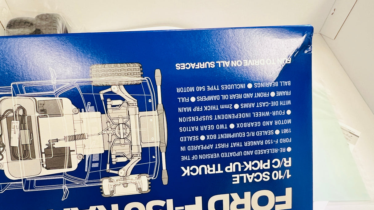 Tamiya RC Ford F-150 Ranger XLT - Item #58759 - Slightly Creased Box Lid and Internal Box