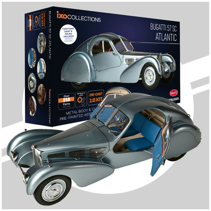 IXO Collections Bugatti SC57 Atlantic - Damaged Box - 1:8 Scale Metal and Plastic Full Kit IXC.BGA.FK