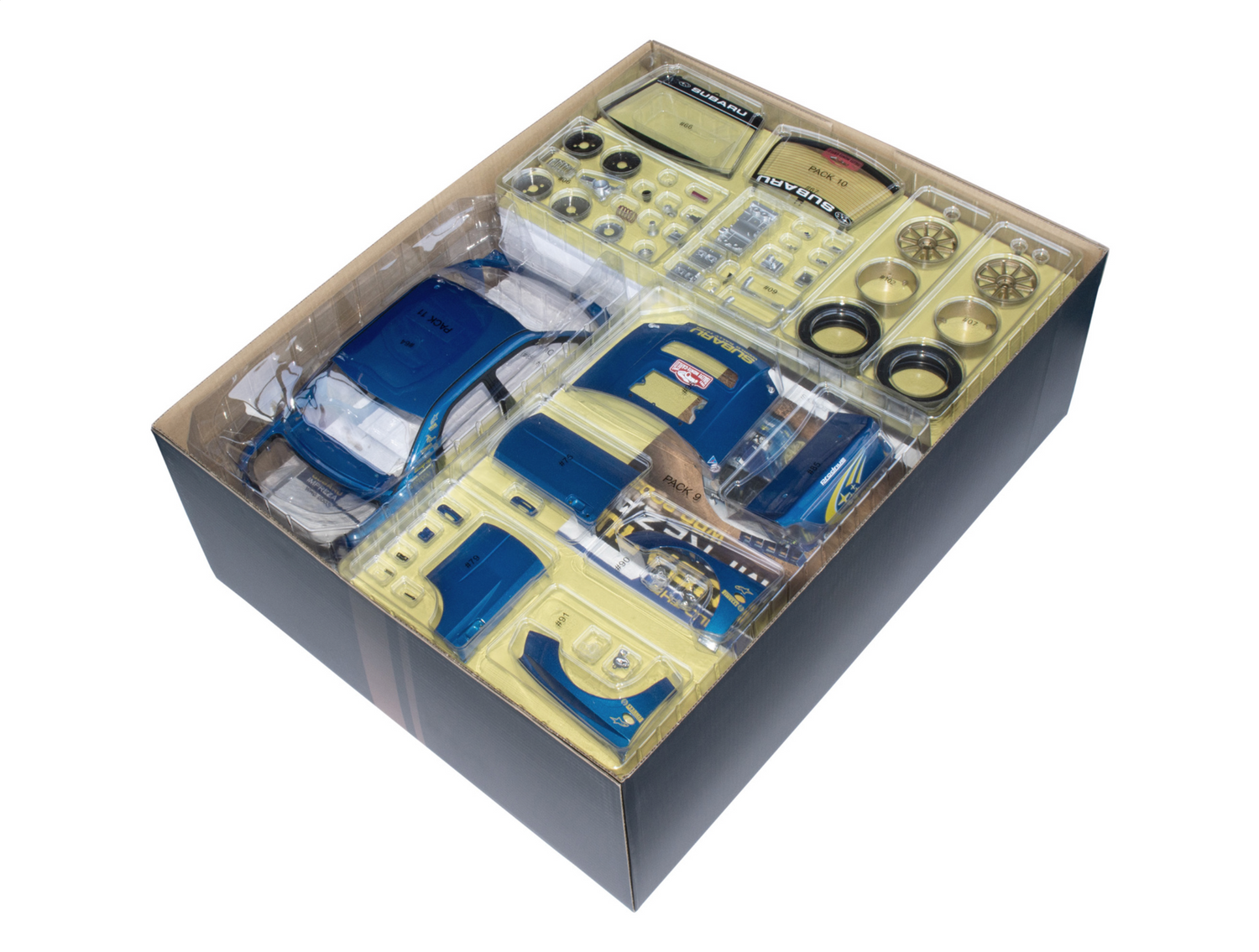 Box showing parts 