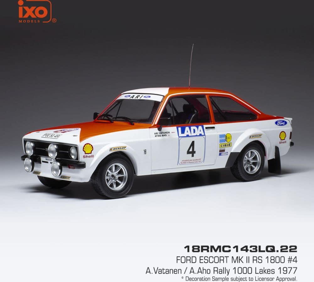 IXO Ford Escort MK II RS 1800 #4 A. Vatanen Rally 1000 Lakes 1977 1:18 - 18RMC143LQ.22