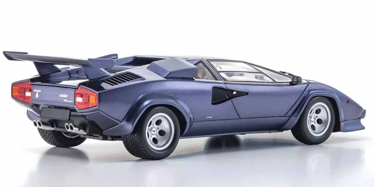 Kyosho Lamborghini Countach Lp5000 Quattrovalvole Dark Blue 1:18 Scale KS08320DBL