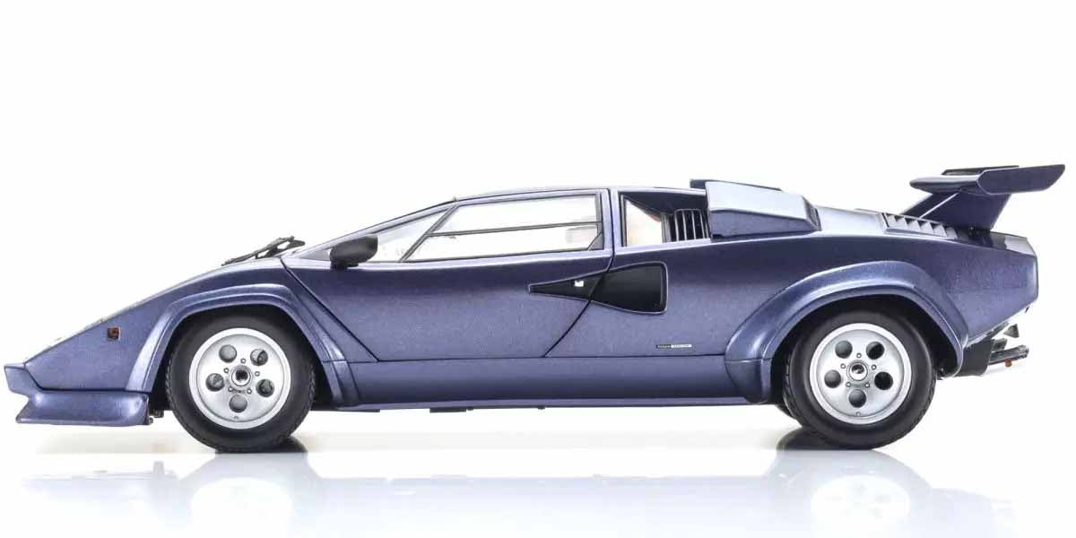 Kyosho Lamborghini Countach Lp5000 Quattrovalvole Dark Blue 1:18 Scale KS08320DBL