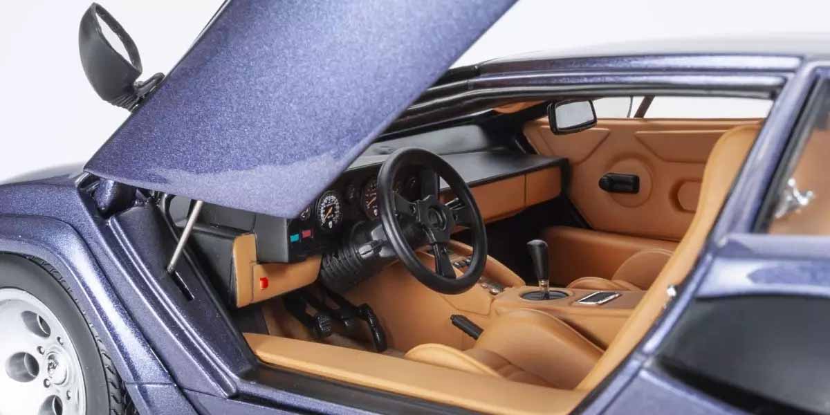 Kyosho Lamborghini Countach Lp5000 Quattrovalvole Dark Blue 1:18 Scale KS08320DBL
