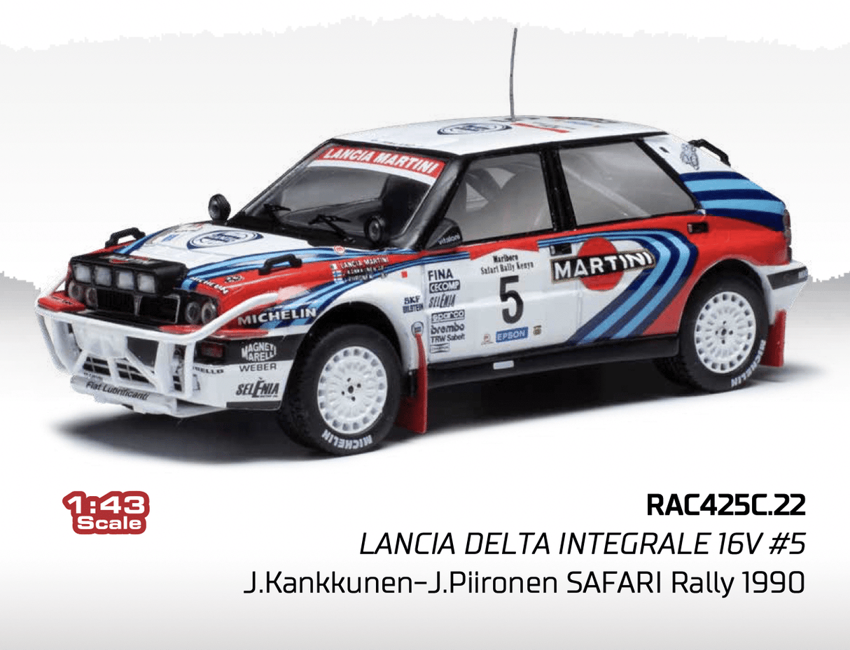IXO Lancia Delta Integrale 16V #5 2nd Safari Rally 1990 Kankkunen, Piironen 1:43 - RAC425C.22