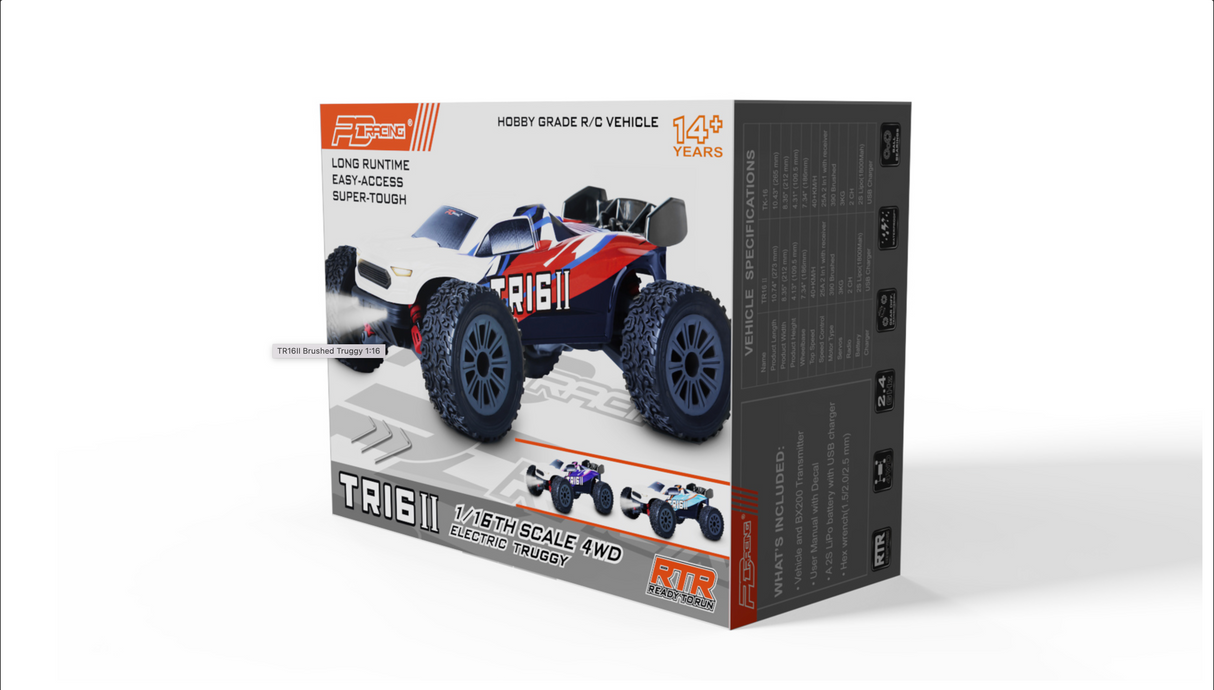 PD Racing RC RTR Brushed Truggy TR-16II - 1/16 Item #PD304T