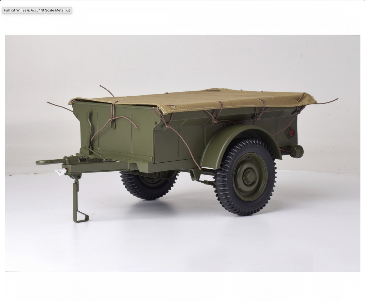 IXO Collections Full Kit Jeep® Willys + Accessories 1:8 Scale Metal Kit