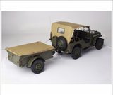 IXO Collections Jeep® Willys + Accessories 1:8 Scale Metal and Plastic Full Kit IXC.JPW.FK